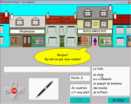 Aux magasins