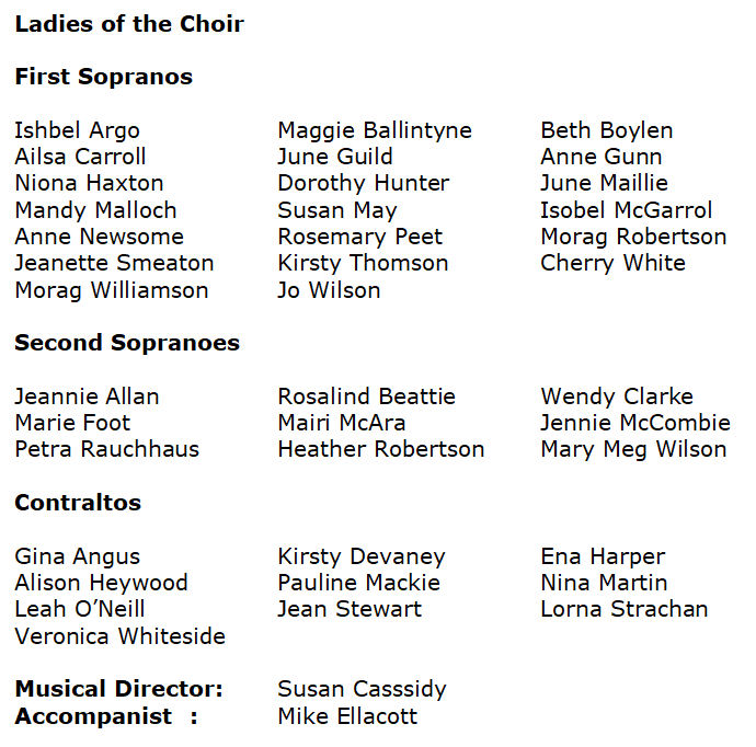 Ladies of the choir