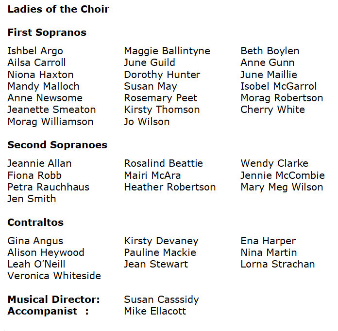Ladies of the choir