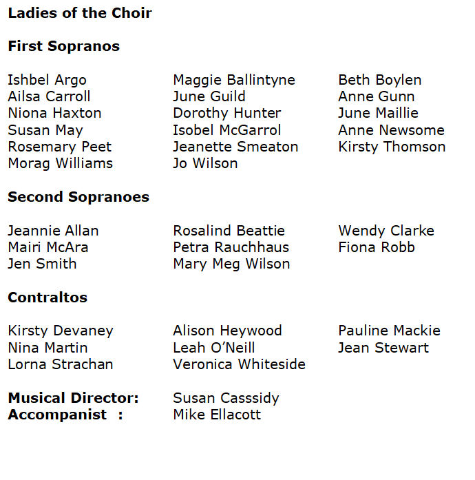 Ladies of the choir