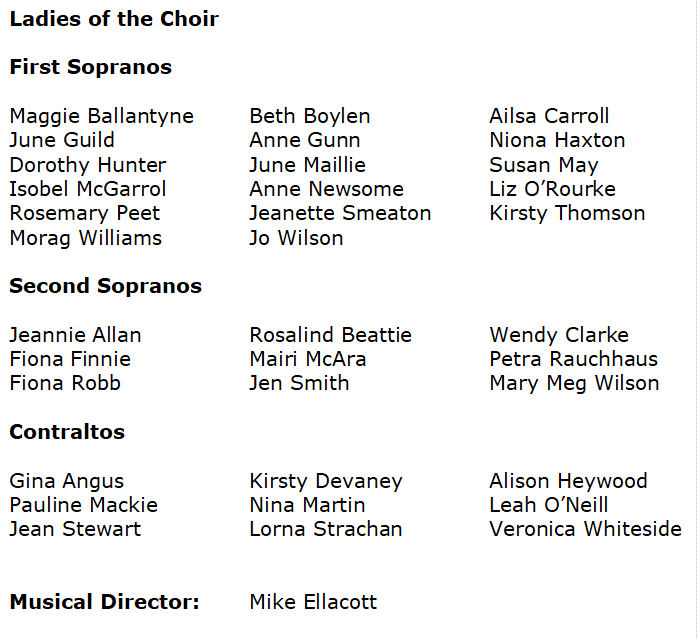 Ladies of the choir