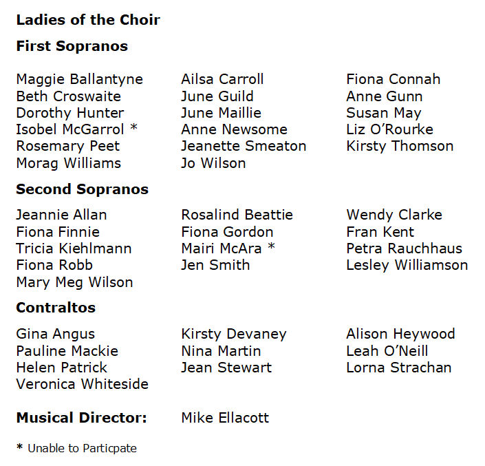 Ladies of the choir