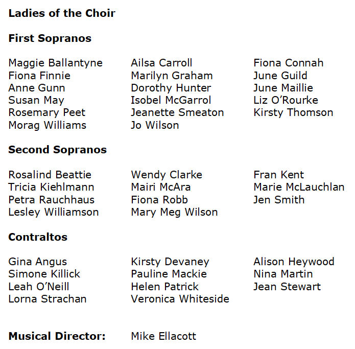 Ladies of the choir