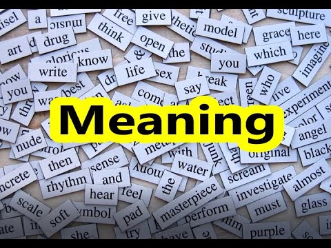 Words 2: Meaning