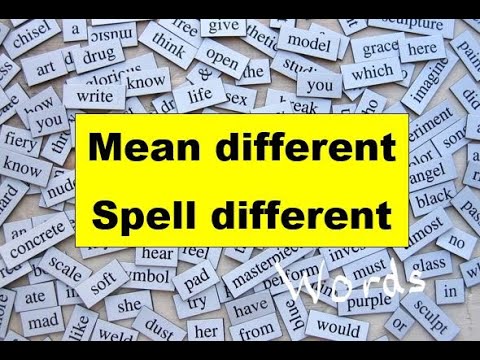 Mean different, spell different