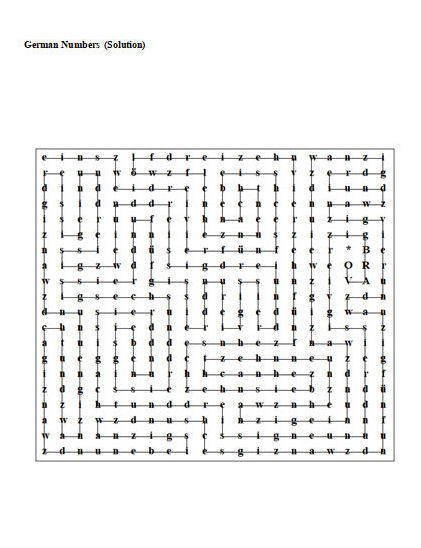 Numbers maze